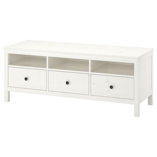 HEMNES tv sehpası, 148x47x57 cm beyaz vernik
