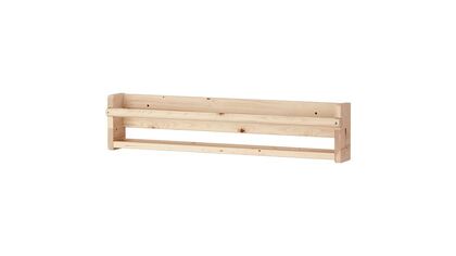 FLISAT duvar rafı, 70x9x16 cm açık beyaz vernikli çam
