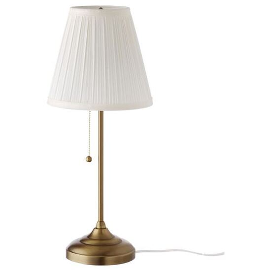 ÅRSTID abajur, 55 cm beyaz-pirinç rengi