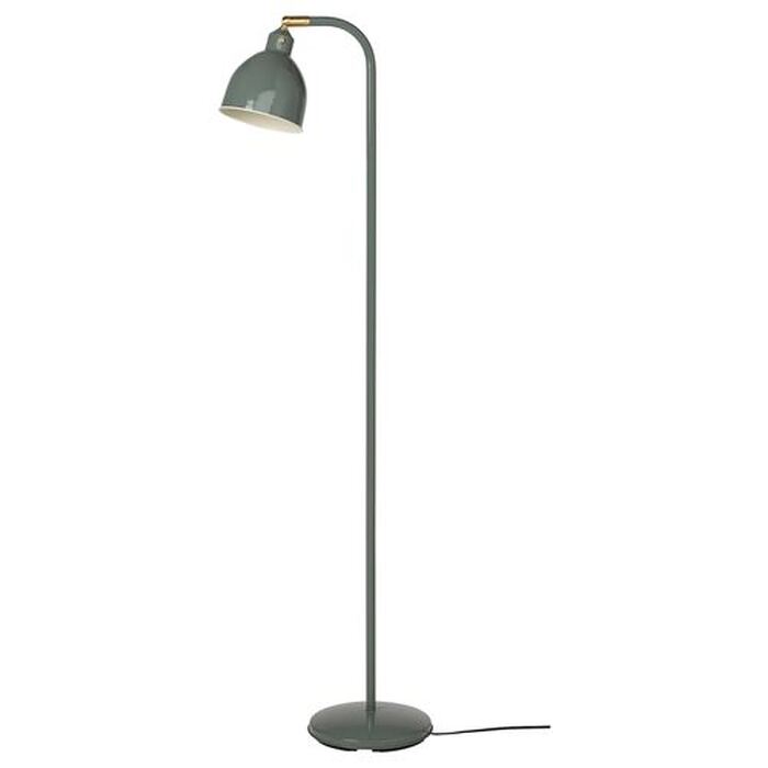 RÖDFLIK yer ve okuma lambası, 140 cm gri-yeşil